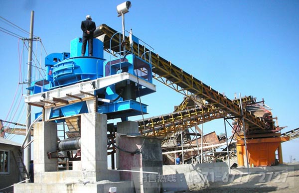 时产150吨河卵石制砂机生产线