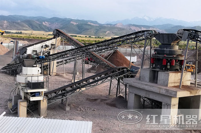 固定式日产1000吨石英砂生产线作业现场