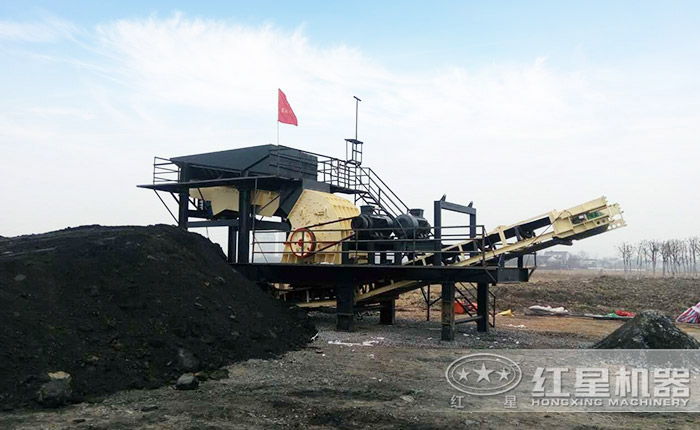 移动煤矸石制砂加工现场展示