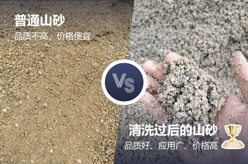 清洗过的砂和没洗过的砂对比图